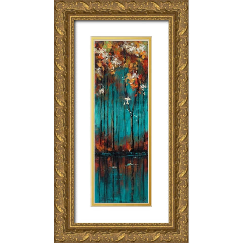 The Mirror I Gold Ornate Wood Framed Art Print with Double Matting by Solis, Luis
