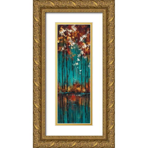 The Mirror II Gold Ornate Wood Framed Art Print with Double Matting by Solis, Luis