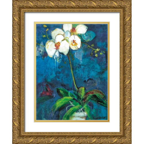 Phalaenopsis I Gold Ornate Wood Framed Art Print with Double Matting by Tunick, Connie