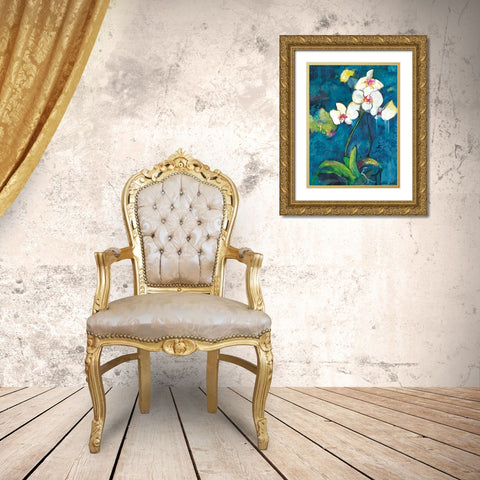 Phalaenopsis II Gold Ornate Wood Framed Art Print with Double Matting by Tunick, Connie