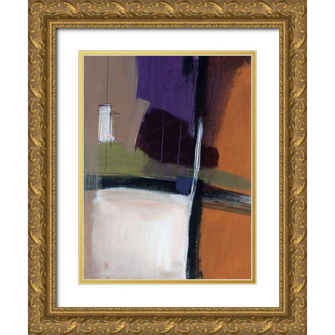 Linear Motion III Gold Ornate Wood Framed Art Print with Double Matting by Thorngren, Mary Beth