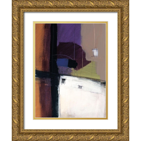 Linear Motion IV Gold Ornate Wood Framed Art Print with Double Matting by Thorngren, Mary Beth