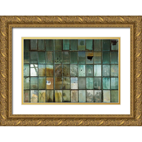 Broken Gold Ornate Wood Framed Art Print with Double Matting by Toole, Michael