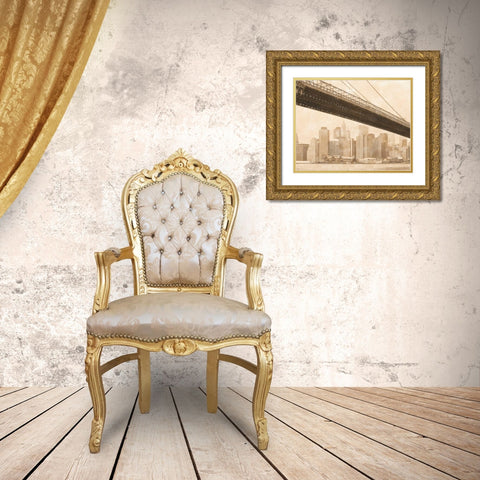 Golden Age I Gold Ornate Wood Framed Art Print with Double Matting by Tarras, Teo