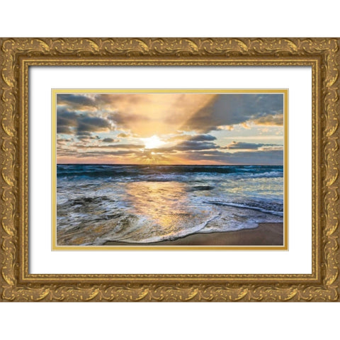 Whipped Cream Gold Ornate Wood Framed Art Print with Double Matting by Celebrate Life Gallery