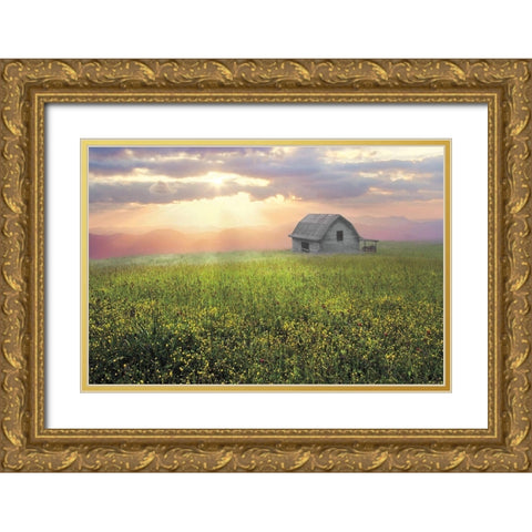 Morning Has Broken Gold Ornate Wood Framed Art Print with Double Matting by Celebrate Life Gallery