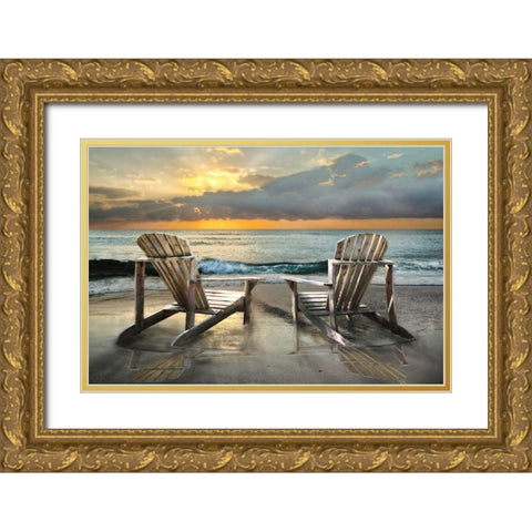 Island Song Gold Ornate Wood Framed Art Print with Double Matting by Celebrate Life Gallery