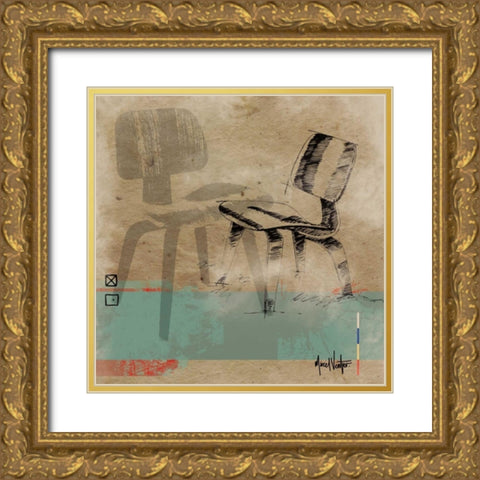 George Gold Ornate Wood Framed Art Print with Double Matting by Venter, Marcel