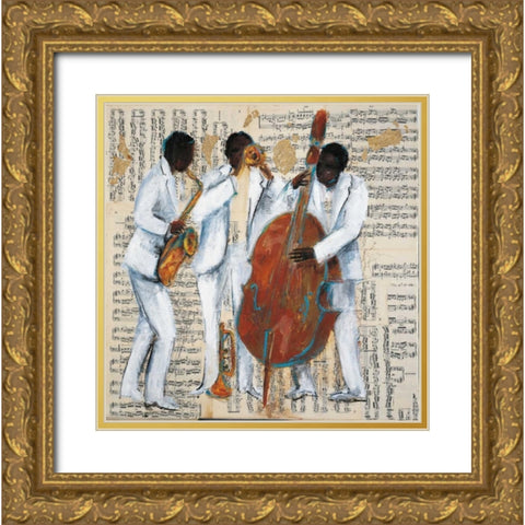 The King Gold Ornate Wood Framed Art Print with Double Matting by Vila, Tat