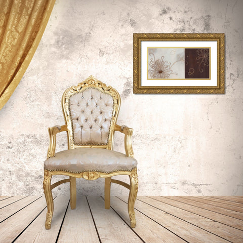 Balancing Blossoms II Gold Ornate Wood Framed Art Print with Double Matting by Wood, Arleigh