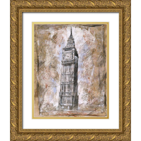 Big Ben Gold Ornate Wood Framed Art Print with Double Matting by Wiley, Marta G.