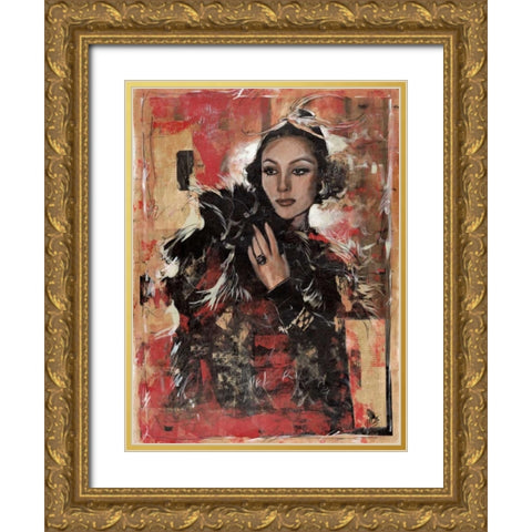 Vintage Goddess I Gold Ornate Wood Framed Art Print with Double Matting by Wiley, Marta G.