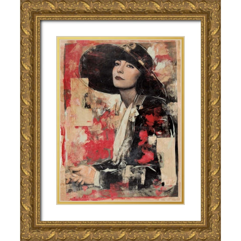 Vintage Goddess II Gold Ornate Wood Framed Art Print with Double Matting by Wiley, Marta G.