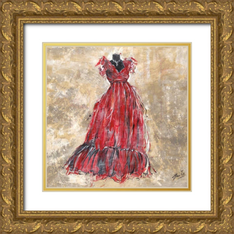 Gala II Gold Ornate Wood Framed Art Print with Double Matting by Wiley, Marta G.