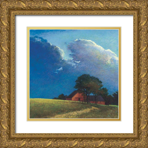 Summer Storm Gold Ornate Wood Framed Art Print with Double Matting by Wadlington, Sandy