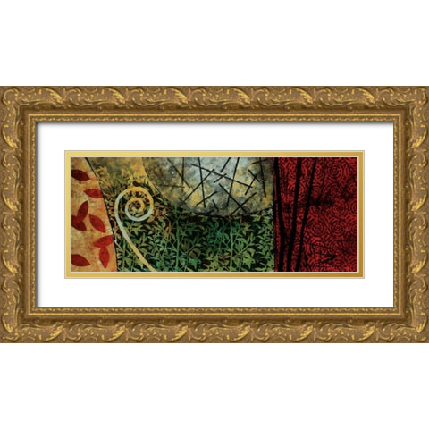 Vernal Moonrise Gold Ornate Wood Framed Art Print with Double Matting by Willson, Valerie