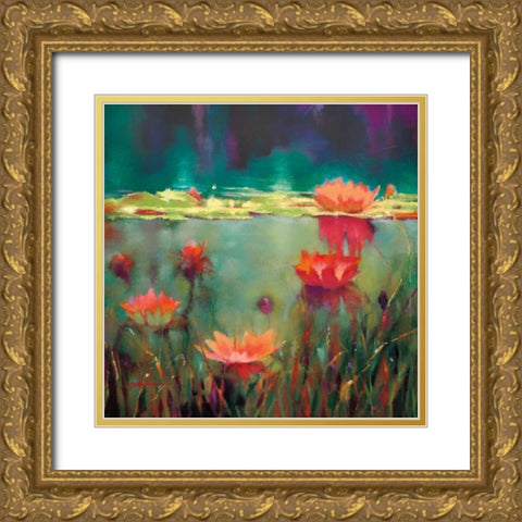 Nightfall Gold Ornate Wood Framed Art Print with Double Matting by Young, Donna