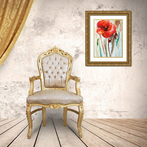 Mak Gold Ornate Wood Framed Art Print with Double Matting by Zielinska, Maria