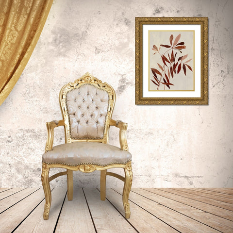 Rust I  Gold Ornate Wood Framed Art Print with Double Matting by Aria K