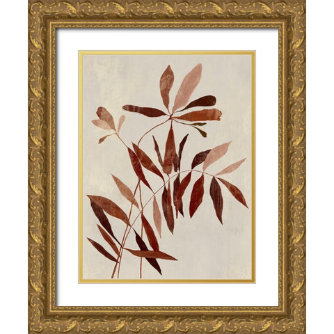 Rust I  Gold Ornate Wood Framed Art Print with Double Matting by Aria K