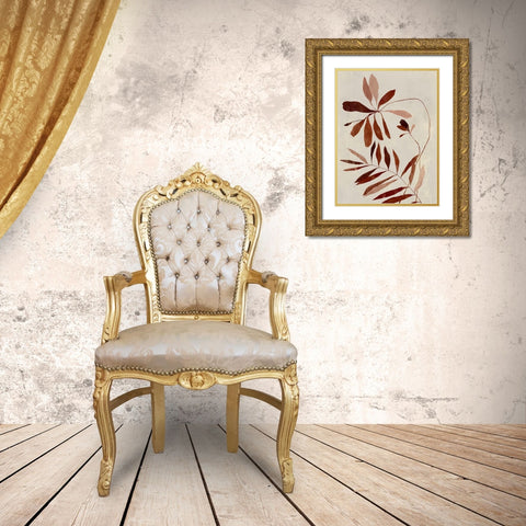 Rust II  Gold Ornate Wood Framed Art Print with Double Matting by Aria K