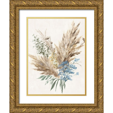 Rustic Bouquet I Gold Ornate Wood Framed Art Print with Double Matting by Aria K