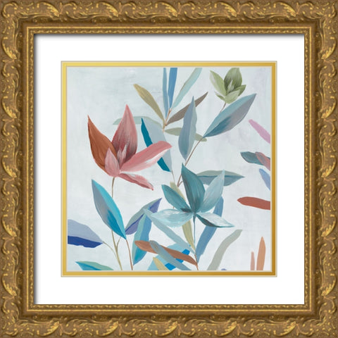 Joyful Blooms II Gold Ornate Wood Framed Art Print with Double Matting by Aria K