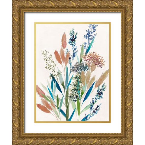 Petals of Perfection I Gold Ornate Wood Framed Art Print with Double Matting by Aria K