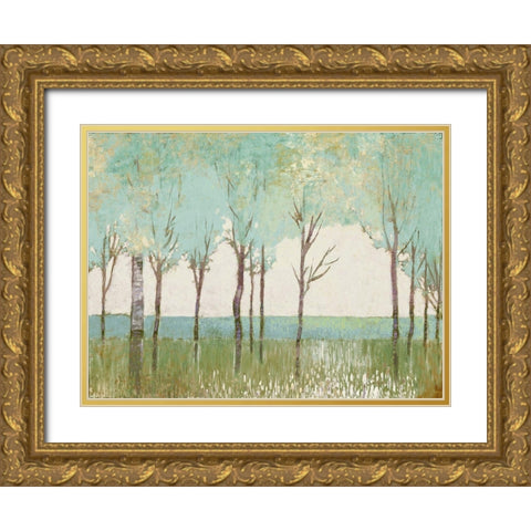 Evergreen Wanderlust I  Gold Ornate Wood Framed Art Print with Double Matting by Del Rizzo, Anthony