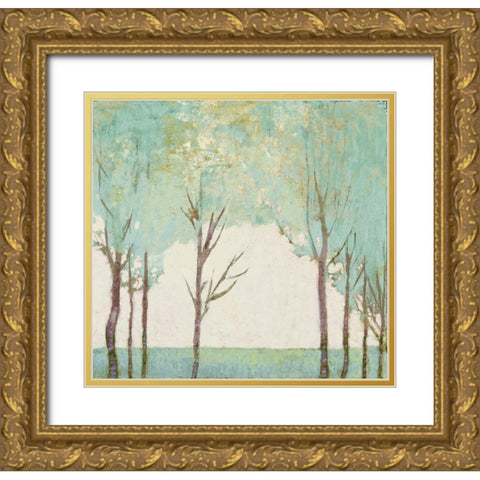 Evergreen Wanderlust III  Gold Ornate Wood Framed Art Print with Double Matting by Del Rizzo, Anthony
