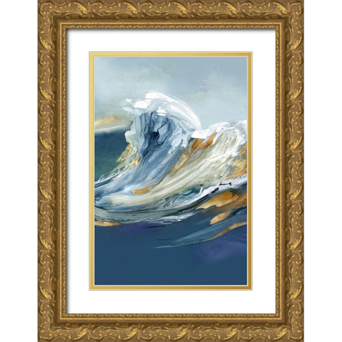 Fantasy Wave  Gold Ornate Wood Framed Art Print with Double Matting by Peal, Emma