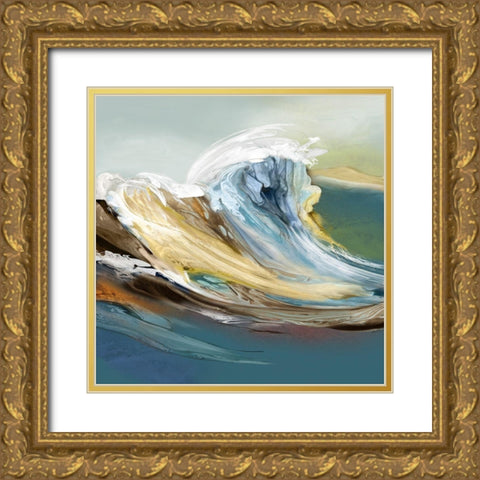 Fantasy Sea  Gold Ornate Wood Framed Art Print with Double Matting by Peal, Emma