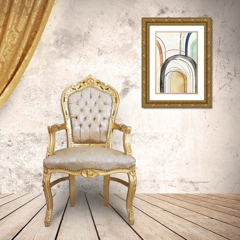 Golden Arches I  Gold Ornate Wood Framed Art Print with Double Matting by Peal, Emma