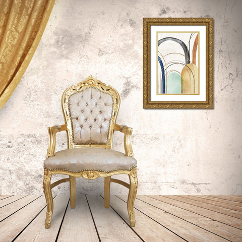 Golden Arches II  Gold Ornate Wood Framed Art Print with Double Matting by Peal, Emma