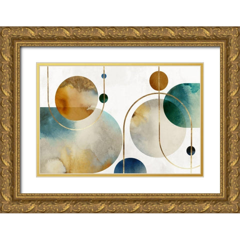 Lunar Galaxy  Gold Ornate Wood Framed Art Print with Double Matting by Peal, Emma