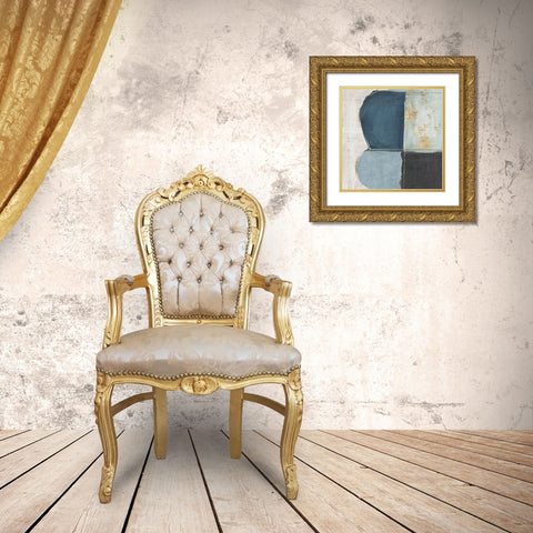 Abstract Form Gold Ornate Wood Framed Art Print with Double Matting by Peal, Emma