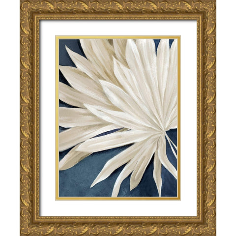 Blue Dry Palms I  Gold Ornate Wood Framed Art Print with Double Matting by Black, Alex