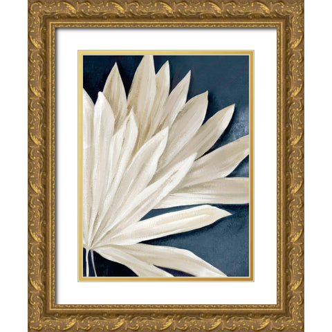 Blue Dry Palms II Gold Ornate Wood Framed Art Print with Double Matting by Black, Alex