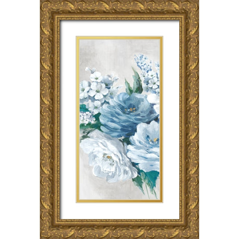 Bundles of Blue II Gold Ornate Wood Framed Art Print with Double Matting by Black, Alex