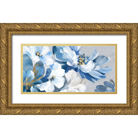Blue Summer Gold Ornate Wood Framed Art Print with Double Matting by Black, Alex