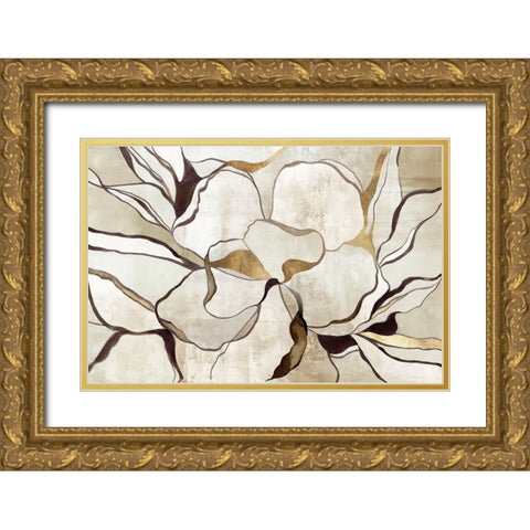 Neutral Garden Beauty Gold Ornate Wood Framed Art Print with Double Matting by Black, Alex