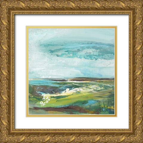 Marsh Gold Ornate Wood Framed Art Print with Double Matting by Hove, Beth