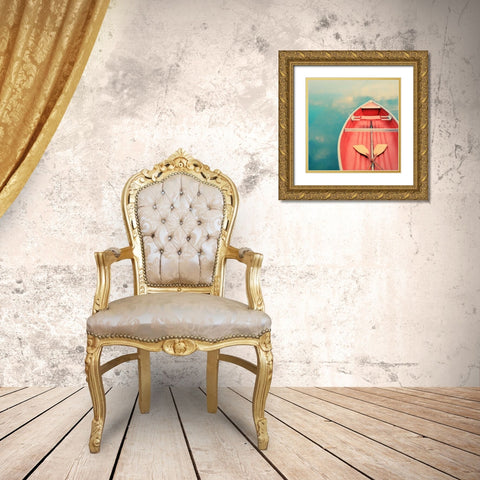 Floating on a Cloud Gold Ornate Wood Framed Art Print with Double Matting by Bock, Alicia