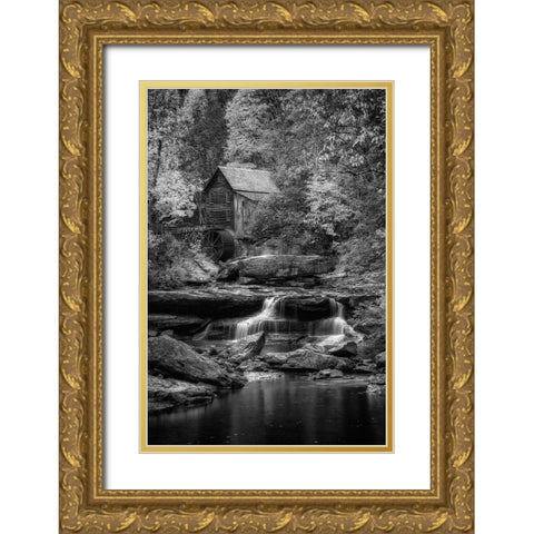 Glade Creek I  Gold Ornate Wood Framed Art Print with Double Matting by Berk