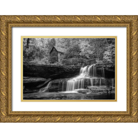 Glade Creek II  Gold Ornate Wood Framed Art Print with Double Matting by Berk