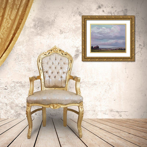 In the Clouds Gold Ornate Wood Framed Art Print with Double Matting by Broome, Marianne