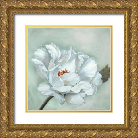 Precious Peony I Gold Ornate Wood Framed Art Print with Double Matting by Broome, Marianne