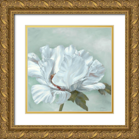 Precious Peony II Gold Ornate Wood Framed Art Print with Double Matting by Broome, Marianne
