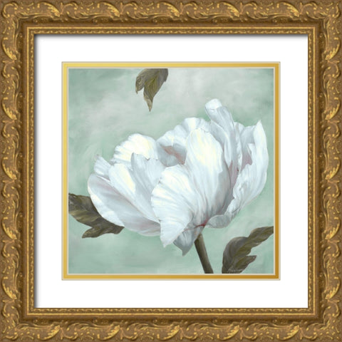Precious Peony IV Gold Ornate Wood Framed Art Print with Double Matting by Broome, Marianne