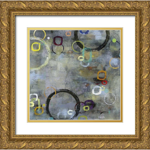 Binary I Gold Ornate Wood Framed Art Print with Double Matting by Dolce, Carmen